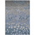 10' X 14' Denim Blue And Gray Floral Washable Indoor Outdoor Area Rug