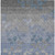 10' X 14' Denim Blue And Gray Floral Washable Indoor Outdoor Area Rug