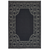 7' X 10' Black and Ivory Stain Resistant Indoor Outdoor Area Rug
