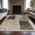 8' X 10' Brown And Taupe Geometric Washable Indoor Outdoor Area Rug