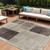 8' X 10' Brown And Taupe Geometric Washable Indoor Outdoor Area Rug