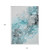 10' X 14' Teal and Gray Abstract Washable Indoor Outdoor Area Rug
