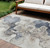 10' X 14' Ivory And Taupe Abstract Washable Indoor Outdoor Area Rug