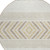 8' Ivory Beige And Taupe Round Southwestern Washable Indoor Outdoor Area Rug