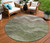 8' Green And Taupe Round Abstract Washable Indoor Outdoor Area Rug - Green, Taupe