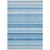 10' X 14' Blue Striped Washable Non Skid Indoor Outdoor Area Rug