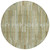 8' Khaki And Olive Green Round Striped Washable Indoor Outdoor Area Rug
