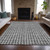 8' X 10' Graphite Gray And Silver Geometric Washable Indoor Outdoor Area Rug