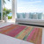9' X 12' Blush Abstract Washable Indoor Outdoor Area Rug
