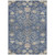 8' X 10' Blue Brown And Beige Floral Washable Indoor Outdoor Area Rug