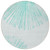 8' Aquamarine And Ivory Round Abstract Washable Indoor Outdoor Area Rug