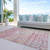 10' X 14' Pink And Ivory Argyle Washable Indoor Outdoor Area Rug
