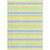 10' X 14' Blue and Yellow Striped Washable Non Skid Indoor Outdoor Area Rug