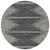 8' Charcoal And Ivory Round Abstract Washable Indoor Outdoor Area Rug
