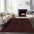 8' X 10' Red And Black Medallion Washable Indoor Outdoor Area Rug