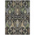 9' X 12' Black Green And Brown Floral Washable Indoor Outdoor Area Rug