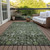 8' X 10' Green And Olive Green Oriental Washable Indoor Outdoor Area Rug
