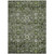 8' X 10' Green And Olive Green Oriental Washable Indoor Outdoor Area Rug