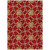 9' X 12' Orange And Gold Geometric Washable Indoor Outdoor Area Rug