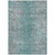 10' X 14' Teal Blue Gray And Charcoal Oriental Washable Indoor Outdoor Area Rug