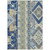 10' X 14' Navy Blue Green And Gray Aztec Washable Indoor Outdoor Area Rug