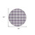 8' Lavender And Ivory Round Plaid Washable Indoor Outdoor Area Rug