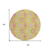 8' Lime Green Pink And Ivory Round Floral Medallion Washable Indoor Outdoor Area Rug