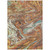 8' X 10' Khaki Brown And Blue Abstract Washable Indoor Outdoor Area Rug