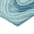 10' X 14' Turquoise Teal Blue And Gray Abstract Washable Indoor Outdoor Area Rug