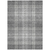10' X 14' Gray Black And Ivory Plaid Washable Indoor Outdoor Area Rug