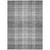 10' X 14' Gray Black And Ivory Plaid Washable Indoor Outdoor Area Rug