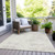 9' X 12' Ivory And Gray Abstract Washable Indoor Outdoor Area Rug