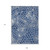 9' X 12' Navy Blue And Ivory Geometric Washable Indoor Outdoor Area Rug Transitional Style - Navy Blue, Ivory Color