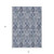 8' X 10' Navy Blue And Sky Blue Damask Washable Indoor Outdoor Area Rug