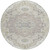 8' Ivory Beige And Gray Round Oriental Washable Indoor Outdoor Area Rug