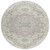 8' Ivory Beige And Gray Round Oriental Washable Indoor Outdoor Area Rug