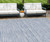 8' X 10' Sky Blue And Denim Blue Striped Washable Indoor Outdoor Area Rug