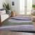 10' X 14' Artichoke Green Green And Black Abstract Washable Indoor Outdoor Area Rug