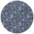 8' Denim Blue And Navy Blue Round Floral Washable Indoor Outdoor Area Rug
