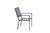 Set of Two Dark Gray Aluminum Outdoor Stacking Dining Chairs with Beige Cushion - 608219123727
