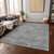 9' X 12' Gray And Ivory Geometric Washable Indoor Outdoor Area Rug - Gray, Ivory