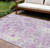 10' X 14' Lavender Purple And Lilac Floral Washable Indoor Outdoor Area Rug