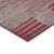 10' X 14' Burgundy Pink And Blush Striped Washable Indoor Outdoor Area Rug
