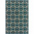 10' X 13' Blue Geometric Stain Resistant Indoor Outdoor Area Rug - 606114573531