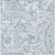 8' X 10' Sky Blue Denim Blue And Ivory Paisley Washable Indoor Outdoor Area Rug