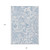 8' X 10' Sky Blue Denim Blue And Ivory Paisley Washable Indoor Outdoor Area Rug