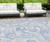 8' X 10' Sky Blue Denim Blue And Ivory Paisley Washable Indoor Outdoor Area Rug