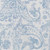 8' X 10' Sky Blue Denim Blue And Ivory Paisley Washable Indoor Outdoor Area Rug