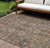 10' X 14' Brown Gray And Charcoal Oriental Washable Indoor Outdoor Area Rug - Brown, Gray, Charcoal