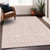 9' X 12' Pink And Gray Ogee Washable Indoor Outdoor Area Rug